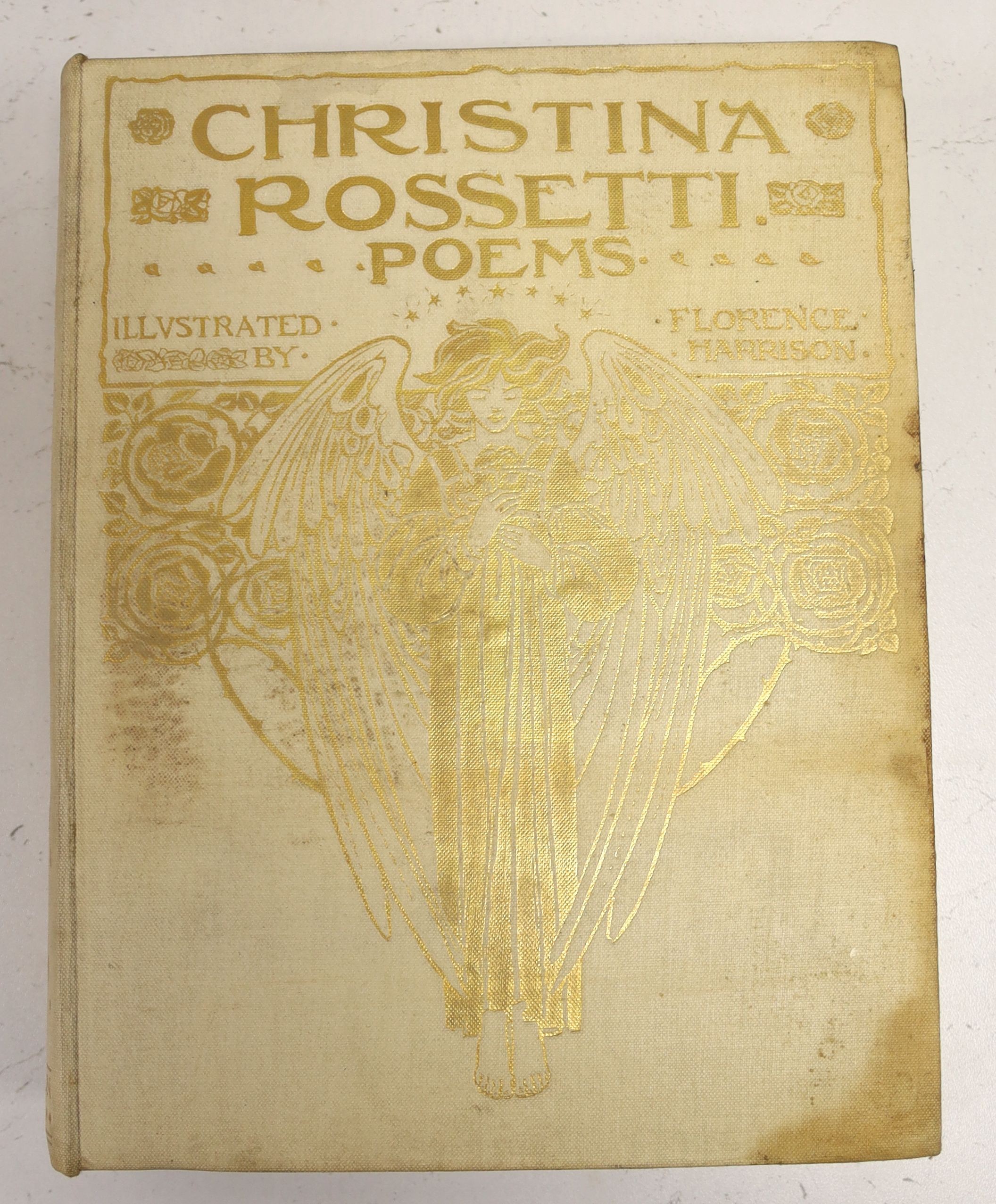 Harrison (Florence, illustrator) - Christina Rossetti Poems, Blackie, pictorial gilt and cream binding